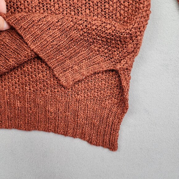 Vestique Sweater Womens Small Medium Burnt Orange Oversized Chunky Knit Top - Picture 3 of 9